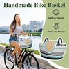 image:imageRAYMACE Bike Basket Front Handmade Bicycle Basket Fits for Adult BikesAqua