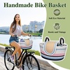 image:imageRAYMACE Bike Basket Front Handmade Bicycle Basket Fits for Adult BikesBlue