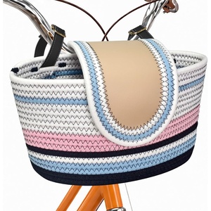 image:imageRAYMACE Bike Basket Front Handmade Bicycle Basket Fits for Adult BikesBlue