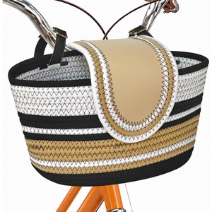 image:imageRAYMACE Bike Basket Front Handmade Bicycle Basket Fits for Adult BikesBrown