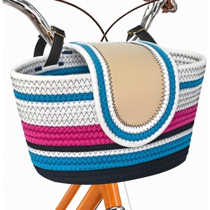 image:imageRAYMACE Bike Basket Front Handmade Bicycle Basket Fits for Adult BikesFuchsia